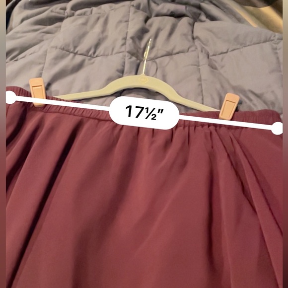 Formal burgundy beaded top and chiffon skirt - Picture 8 of 12